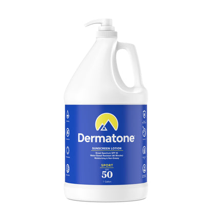 Dermatone Sport Sunscreen Spray SPF 50 | Broad Spectrum, Moisturizing, Water-Resistant | With Vitamin C, Aloe & Vitamin E | Oxybenzone & Octinoxate Free - Hawaii Act 104 Compliant | 5oz