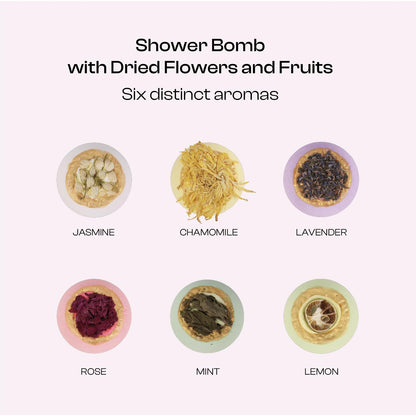 Bath Bombs Gift Set for Women, 6 Large with Real Flowers & Essential Oils | Home spa relaxation, aromatherapy self-care, moisturizing bath soak, birthday presents for mom, wife, girlfriend