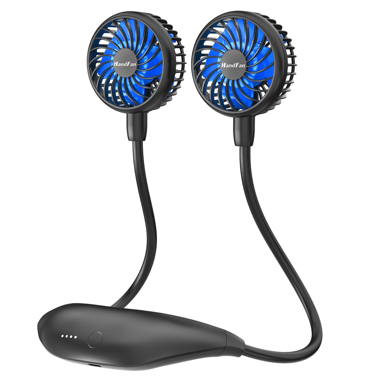 HandFan 10000mAh Portable Neck Fan Rechargeable, 48Hrs Long-Lasted Wearable Personal Fans, Hands Free Necklace Fans, Hanging Cooling Fan for Travel, Hiking, Fishing, Gifts for Women Men
