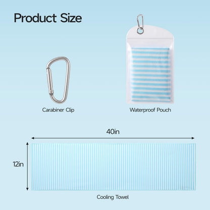 RDEKISS 4 Pack Cooling Towels for Hot Weather (40"x12"), Ice Cool Neck Towel, Soft Breathable Microfiber for Gym, Sport, Running, Yoga, Workout - Gray