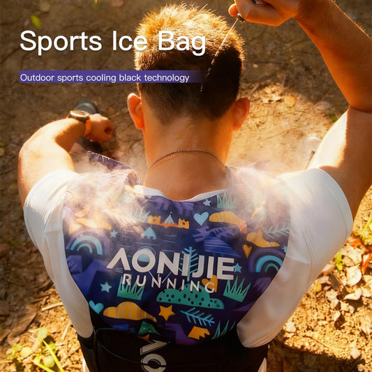 AONIJIE New Sports Ice Towel for Women and Men Quick-Drying and Neck Sun Protection Triangle Can Hold Ice for Running Cycling