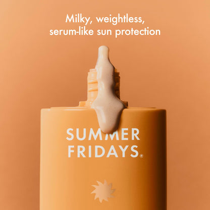 Summer Fridays ShadeDrops SPF 50 Mineral Milk Sunscreen - Lightweight + Hydrating Face Sunscreen - Zinc Oxide SPF for Face with Ceramides - Daily Skin Care for Sensitive Skin - Vegan Sunblock (1.7 Oz)