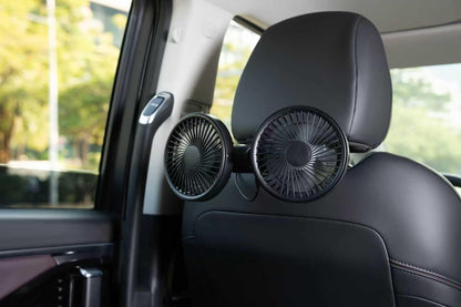 Car Seat Fan for Driver & Backseat - 2026 Upgraded Mini Portable USB Back Cooling Fan Kids Baby Quiet headrest Neck Fan Accessories with 3 Adjustable Wind Speeds for Almost Vehicle Jeep Van RV Truck