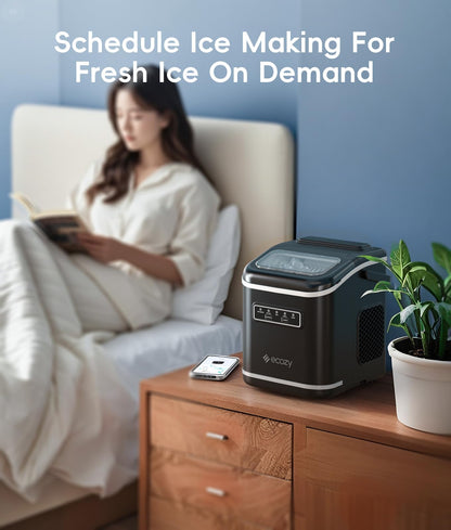 ecozy 2" Clear Ice Ball Maker Countertop with CrystalFlux Technology, 4 pcs in 40 Mins, 144 pcs/Day, Sphere Ice Maker with Automatic Water Supply, Self-Cleaning, Enhanced Insulation for Whiskey Bar