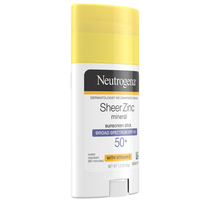 Neutrogena Sheer Zinc Oxide Dry-Touch Face Sunscreen with Broad Spectrum SPF 50, Oil-Free, Non-Comedogenic & Non-Greasy Mineral Sunscreen, 2 fl. oz
