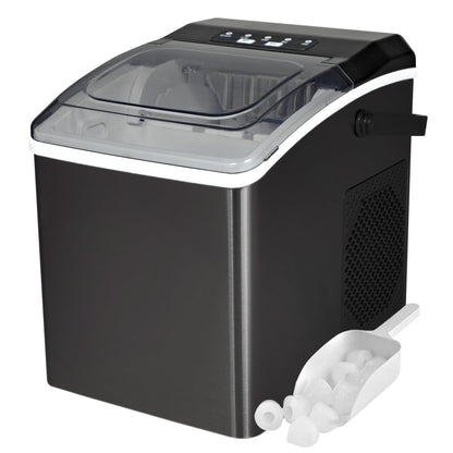 Kenmore Countertop Ice Maker Nugget Machine – Portable Self-Cleaning Máquina de Hacer Hielo para Casa, Crunchy Chewable Pebble Ice, 40lb/24hr Capacity, Stainless Steel