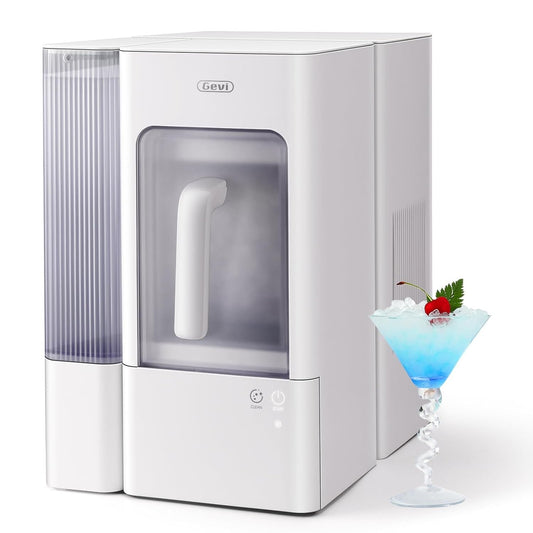 Gevi Adella Nugget Ice Maker 40lbs/Day,Countertop Pellet Ice Machine,Large Gallon Side Water Tank&Self-Cleaning,Pellet Ice Machine with Scoop&Basket for Home/Kitchen/Office