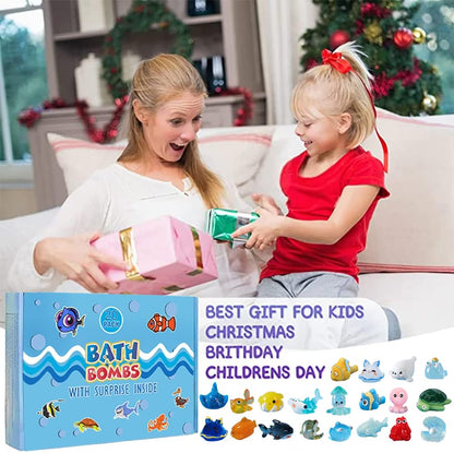 Bath Bombs for Kids with Surprise Fishing Games Inside for Girls Boys - 20 Kids Bath Bombs Gift Set, Handmade Bubble Bath Fizzes Bomb for Chrildren Birthday Christmas and Party Favor Gift for Boys