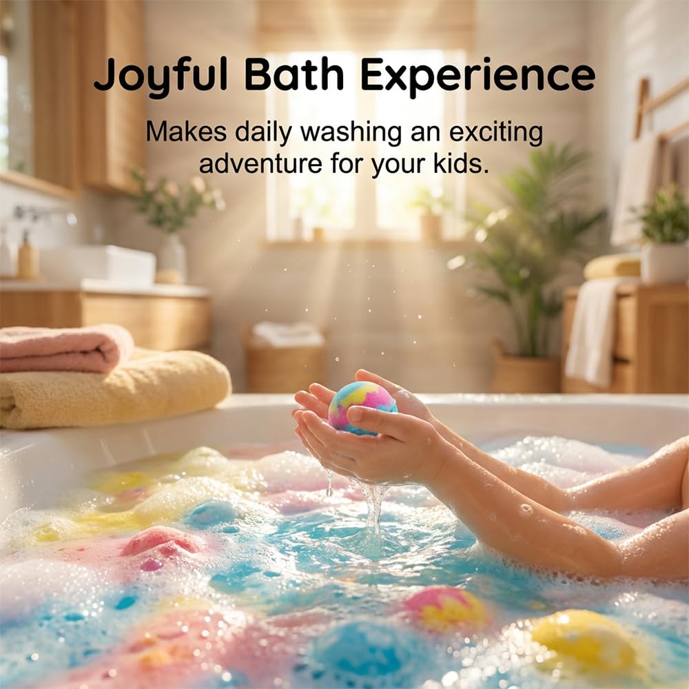 2026 New Ocean Toy Bath Salt Ball Sleeve Box Bath Bombs, Upgraded Bath Bombs with Surprise Inside, Easter Basket Stuffers Easter Egg Fillers (Sea Animal 12Pcs)