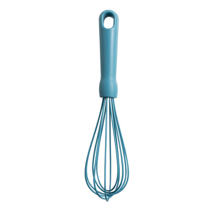 Innovative 3-Piece Silicone Whisk Set, 10.5"/10.4"/9.6" L, Blue Color - Premium Stainless Steel Garlic Presser & Peeler Detail