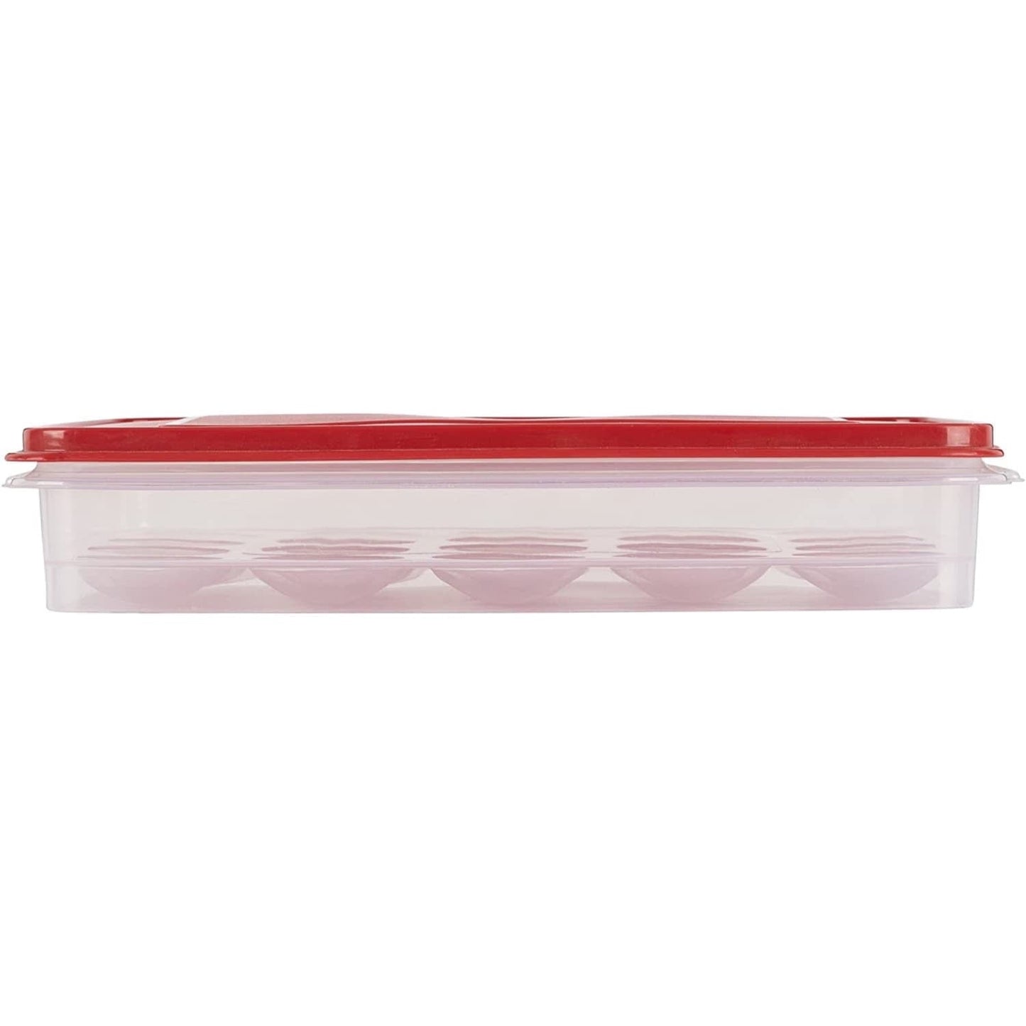 Playful Geometric Egg Keeper Food Storage Container, Clear/Red, 1 Count - Playful Star & Heart Shaped Geometric NeeDoh Detail