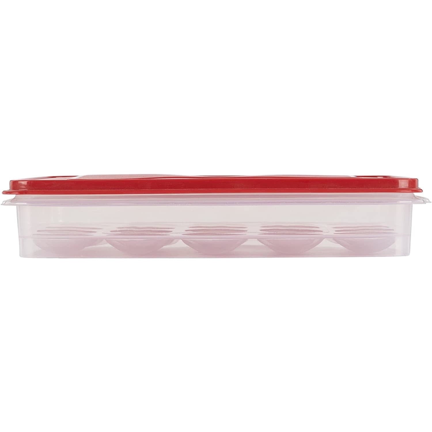 Playful Geometric Egg Keeper Food Storage Container, Clear/Red, 1 Count - Playful Star & Heart Shaped Geometric NeeDoh Detail