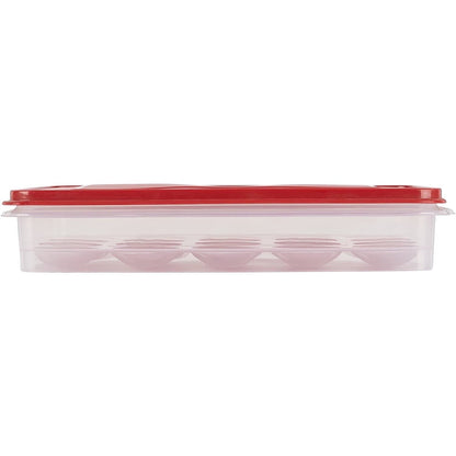 Playful Geometric Egg Keeper Food Storage Container, Clear/Red, 1 Count - Playful Star & Heart Shaped Geometric NeeDoh Detail