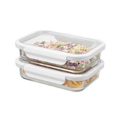 Playful Geometric 2.3Cup Rectangle Glass Food Storage Container with Tritan Lid. Set of 2, 4 Pieces, Best Used f... - Fun Food Fidget Cookie Squishable Toy Detail