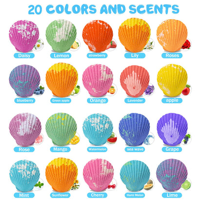 Bath Bombs for Kids with Surprise Fishing Games Inside for Girls Boys - 20 Kids Bath Bombs Gift Set, Handmade Bubble Bath Fizzes Bomb for Chrildren Birthday Christmas and Party Favor Gift for Boys