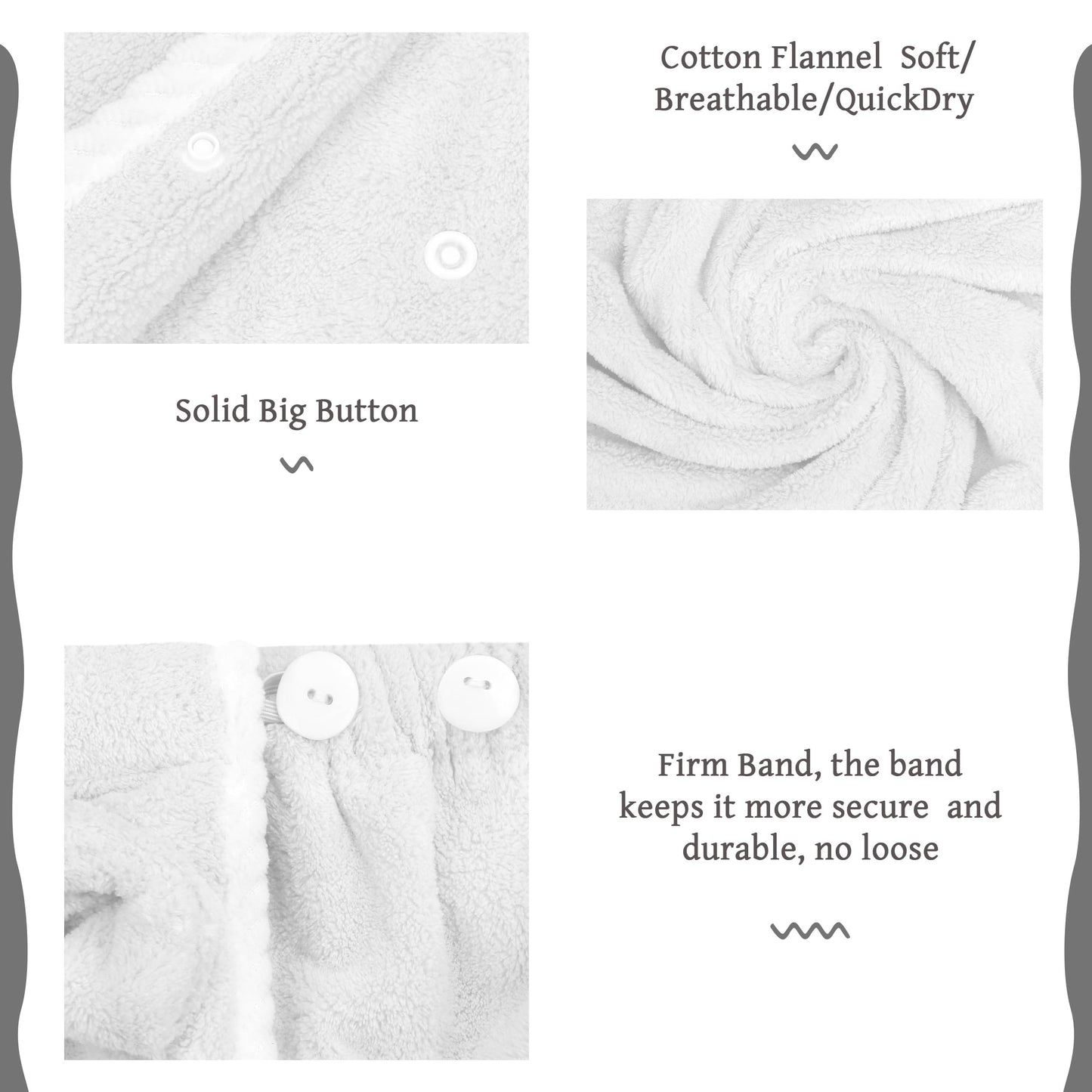 Towel Wrap Women Shower Robe Adjustable Closure Bathrobe with Hair Drying Towel & Spa Wraps