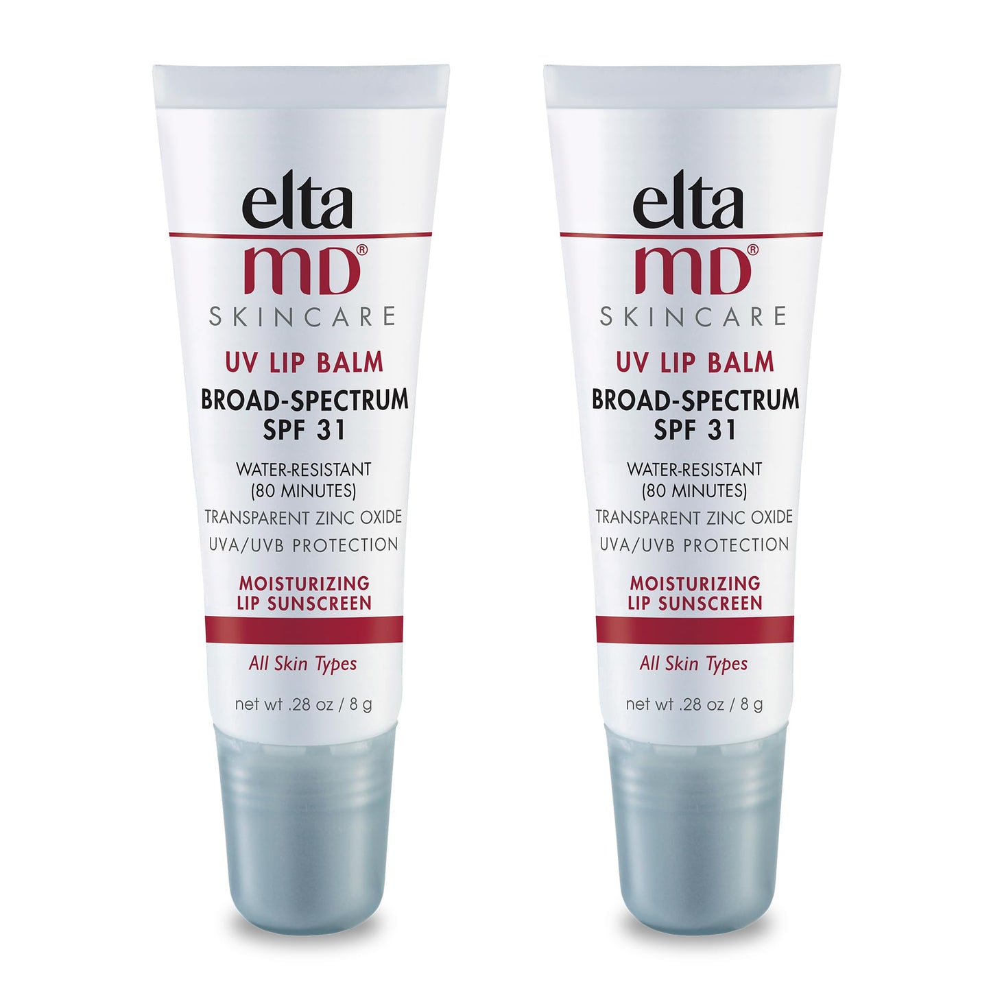 EltaMD UV Lip Balm SPF Sunscreen, Sunscreen Lip Balm with SPF 30+, Protects Dry Cracked Lips, Transparent Zinc Oxide, 0.28 Tube