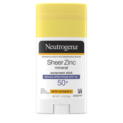Neutrogena Sheer Zinc Oxide Dry-Touch Face Sunscreen with Broad Spectrum SPF 50, Oil-Free, Non-Comedogenic & Non-Greasy Mineral Sunscreen, 2 fl. oz