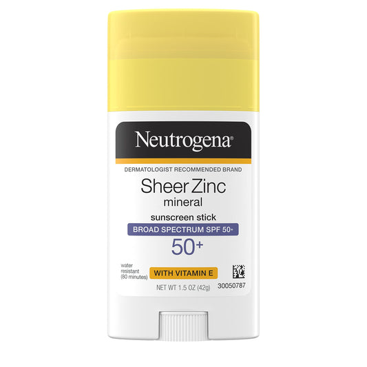 Neutrogena Sheer Zinc Oxide Dry-Touch Face Sunscreen with Broad Spectrum SPF 50, Oil-Free, Non-Comedogenic & Non-Greasy Mineral Sunscreen, 2 fl. oz