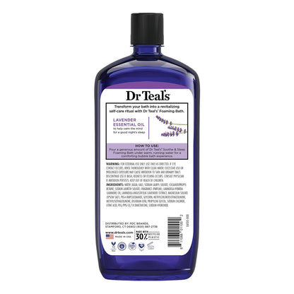 Dr Teal’s Foaming Bath with Pure Epsom Salt, Soothe & Sleep with Lavender, 34 Ounces (Packaging May Vary)