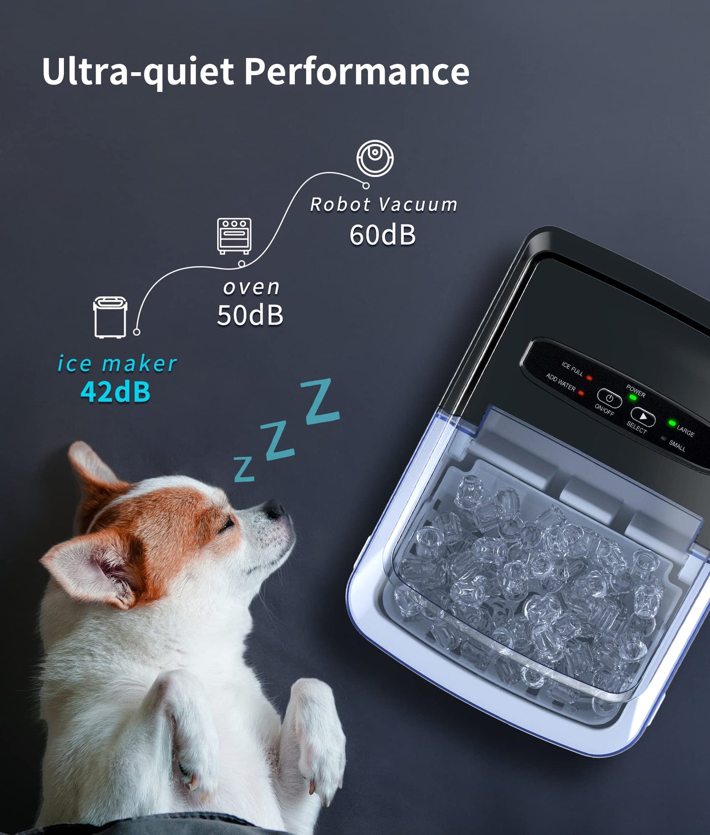 ecozy 2" Clear Ice Ball Maker Countertop with CrystalFlux Technology, 4 pcs in 40 Mins, 144 pcs/Day, Sphere Ice Maker with Automatic Water Supply, Self-Cleaning, Enhanced Insulation for Whiskey Bar
