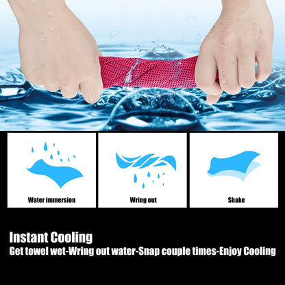 Cooling Towels (40"x 12", Pack of 30) for Neck and Face, Cold Towel for Hot Weather, Sports, Workout, Fitness, Gym, Yoga, Golf, Pilates, Travel, Camping & More