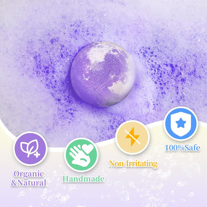 Bath Bombs for Kids with Surprise Inside, 32 Pack Kids Bath Bombs with Land & Sea Animal Toys, Bubble Bath Fizzy Ball for Girls Boys with Bath Toys, Fun Birthday Gift Handmade Child-Safe Bath Bomb