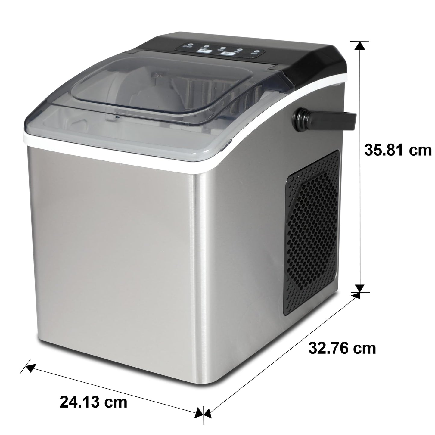 Kenmore Countertop Ice Maker Nugget Machine – Portable Self-Cleaning Máquina de Hacer Hielo para Casa, Crunchy Chewable Pebble Ice, 40lb/24hr Capacity, Stainless Steel