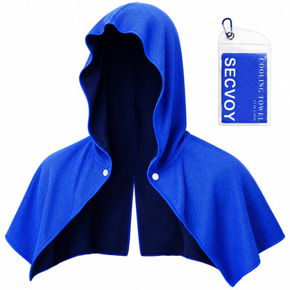 3 Pack Cooling Hoodie Towels for Neck and Face, UPF 50 Sun Protection & Instant Cooling Towels for Hot Weather, Soft Breathable Towel for Work Out, Sport, Gym, Camping & More Activities