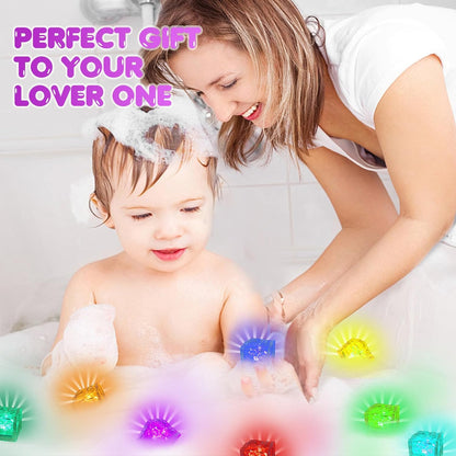 Bath Bombs for Kids with Surprise Toys Inside, 8 Pcs 3.5 Oz Light Up Bath Bombs Gift Set with Essential Oils, Handmade Spa Moisturizing for Women Relaxing, Birthday, Party, Christmas