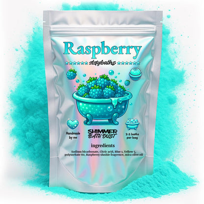 Sky Blue Bubblegum Shimmer Bath Bomb in A Bag - Handmade Scented Bath Bombs for Women,Kids and Men - Bathbomb Fizzies Perfect for Boys and Girls All Ages (4.4 Ounce, Sky Blue)