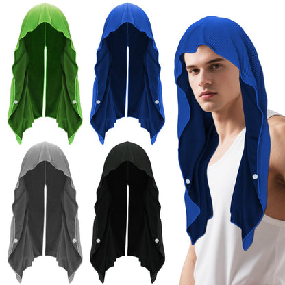 4 Pack Cooling Hoodie Towels Cooling Towels for Neck and Face Quick Drying Sweat Towel Wraps Cooling Head Neck Wraps Sun Protection for Hot Summer Weather Sport Workout