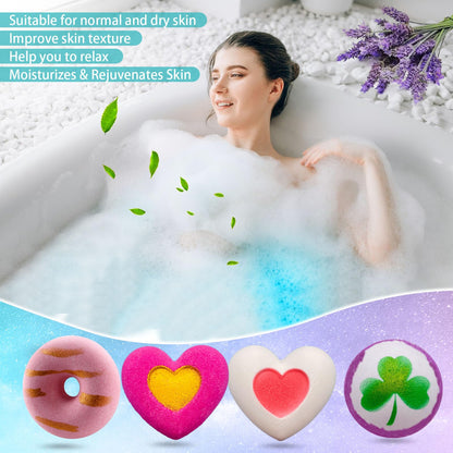 10 Bath Bombs for Kids, Bath Bomb Gift Set, Natural Bubble Bathbombs, Shea Butter Dry Skin Moisturize, Fizzy Spa Bath for Her Mom Women Kids Girls Girlfriend, Birthday, Mothers Day Gifts