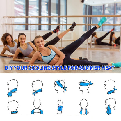 4 Packs Cooling Towels for Neck and Face(40"x 12"), Cool Sweat Towels for Hot Weather, Cooling Towels for Athletes, Lightweight Soft Breathable Towels for Yoga, Sport, Workout, Running, Gym, Camping