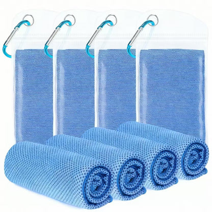 4 Pack Cooling Towels for Neck and Face(40"x12"), Cooling Neck Wraps, Ice Towel for Hot Weather, Soft Breathable Gym Towel, Cool Towel for Workout, Camping, Yoga, Sport, Running