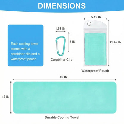 4 Pack Cooling Towels for Neck and Face(40"x12"), Cooling Neck Wraps, Ice Towel for Hot Weather, Soft Breathable Gym Towel, Cool Towel for Workout, Camping, Yoga, Sport, Running