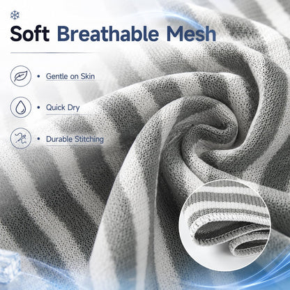 RDEKISS 4 Pack Cooling Towels for Hot Weather (40"x12"), Ice Cool Neck Towel, Soft Breathable Microfiber for Gym, Sport, Running, Yoga, Workout - Gray