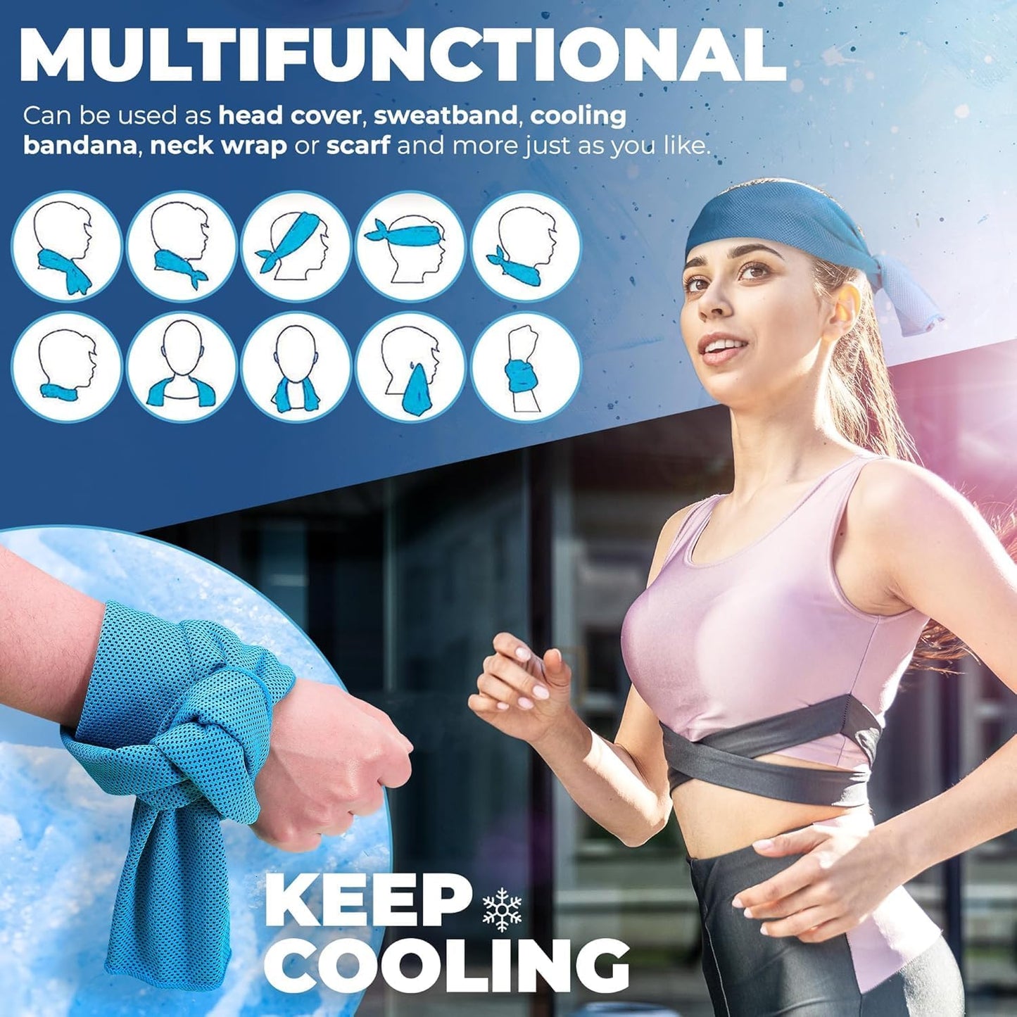 4 Pack Cooling Towels (40"x12"), Cooling Towels for Neck and Face, Gym Towel for Working Out, Soft Breathable Microfiber Ice Towel for Yoga Sport Running (Black/Black/Dark Gray/Dark Gray)