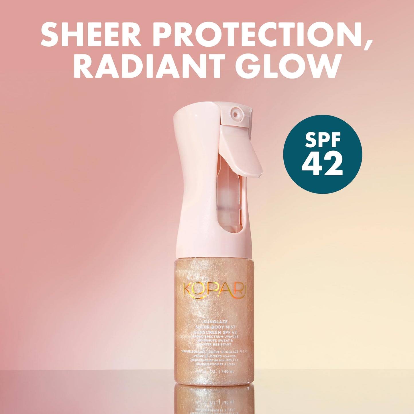 Kopari Sunglaze Body Gel Cream Sunscreen SPF 50+ | Broad-Spectrum Body Sunscreen with Hyaluronic Acid & Coconut Oil | Lightweight, Non-Greasy, Glowing Finish