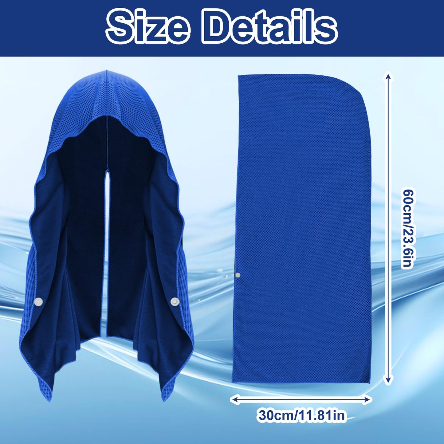 4 Pack Cooling Hoodie Towels Cooling Towels for Neck and Face Quick Drying Sweat Towel Wraps Cooling Head Neck Wraps Sun Protection for Hot Summer Weather Sport Workout