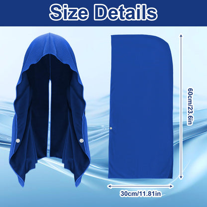 4 Pack Cooling Hoodie Towels Cooling Towels for Neck and Face Quick Drying Sweat Towel Wraps Cooling Head Neck Wraps Sun Protection for Hot Summer Weather Sport Workout
