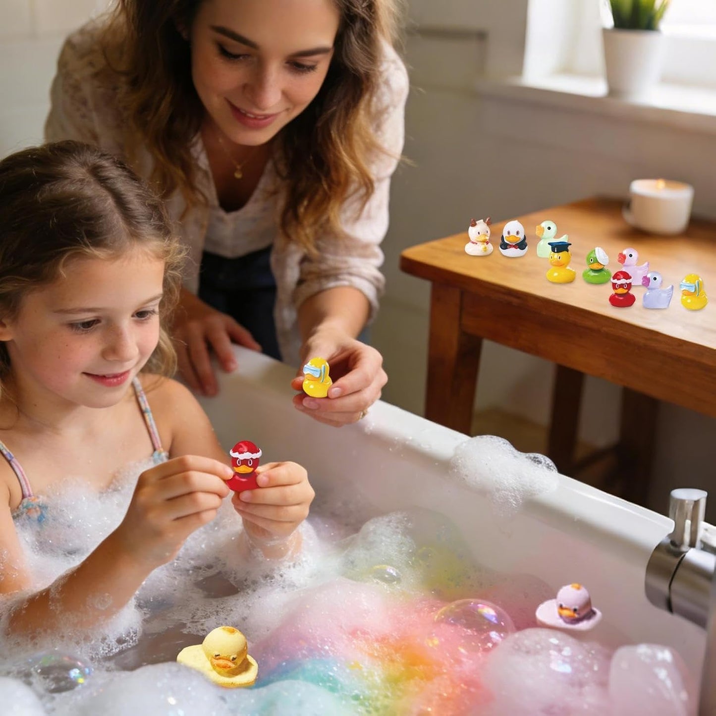 12pcs Bathbombs for Kids, Bathbombs Gift Set, Handmade Fizzy Bubble Bathbomb with Duck Toys Inside, Natural Bubble Baths Balls to Moisturize Dry Skin, Birthday Christmas Easter Gift for Girls Boys