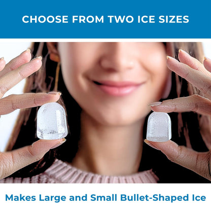 Kenmore Countertop Ice Maker Nugget Machine – Portable Self-Cleaning Máquina de Hacer Hielo para Casa, Crunchy Chewable Pebble Ice, 40lb/24hr Capacity, Stainless Steel