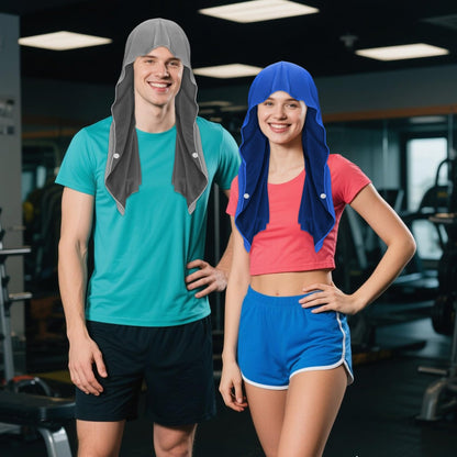 4 Pack Cooling Hoodie Towels Cooling Towels for Neck and Face Quick Drying Sweat Towel Wraps Cooling Head Neck Wraps Sun Protection for Hot Summer Weather Sport Workout
