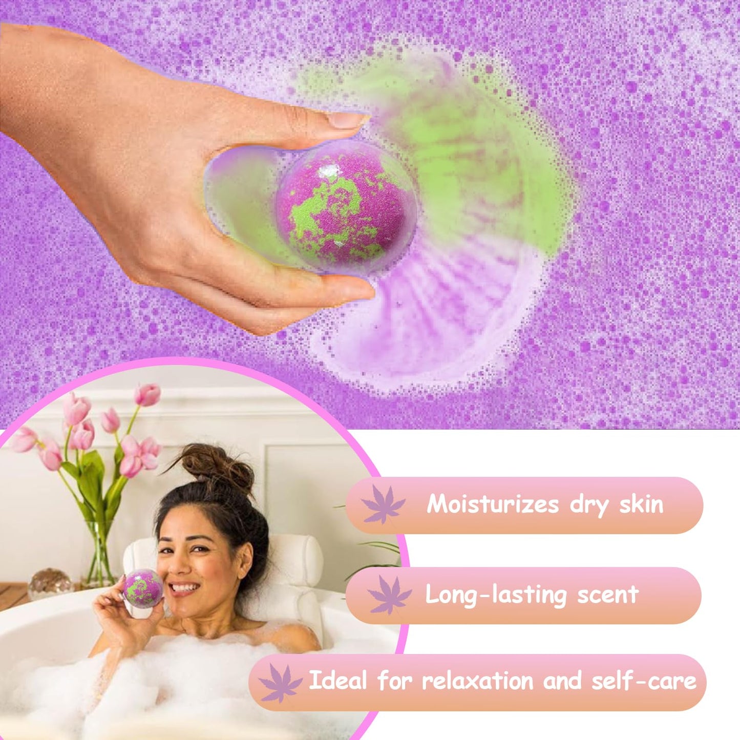 Bath Bombs for Women Gift Set, 15 Pcs Handmade Bubble Bathbombs, Shea & Coco Butter Dry Skin Moisturize, SPA Relaxing Gifts for Women & Men, Her, Girls, Wife, Birthday