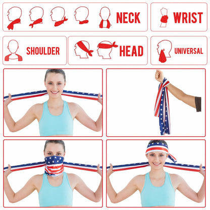 30Pcs 250th Anniversary Patriotic Cooling Towels for Neck and Face 40 x 12 Inch American Flag Sports Workout Ice Towel for Sweat Microfiber Breathable Chilly Bulk Neck Wraps for 4th of July Outdoor