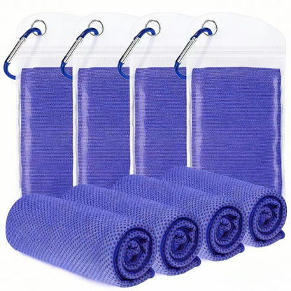 4 Pack Cooling Towels for Neck and Face(40"x12"), Cooling Neck Wraps, Ice Towel for Hot Weather, Soft Breathable Gym Towel, Cool Towel for Workout, Camping, Yoga, Sport, Running