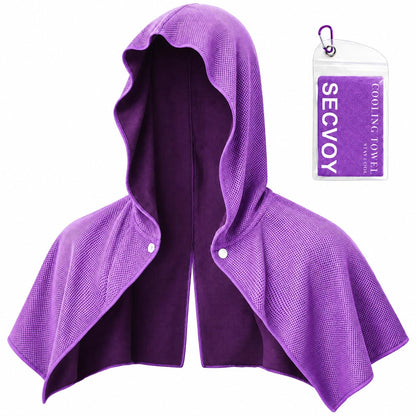 3 Pack Cooling Hoodie Towels for Neck and Face, UPF 50 Sun Protection & Instant Cooling Towels for Hot Weather, Soft Breathable Towel for Work Out, Sport, Gym, Camping & More Activities