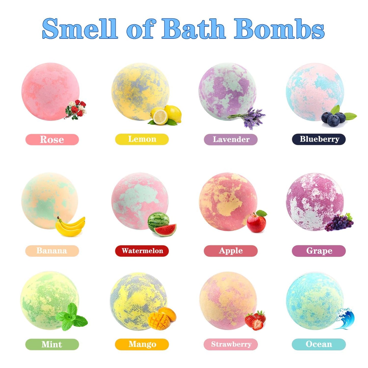 Bath Bombs for Kids with Surprise Fishing Games Inside for Girls Boys - 20 Kids Bath Bombs Gift Set, Handmade Bubble Bath Fizzes Bomb for Chrildren Birthday Christmas and Party Favor Gift for Boys