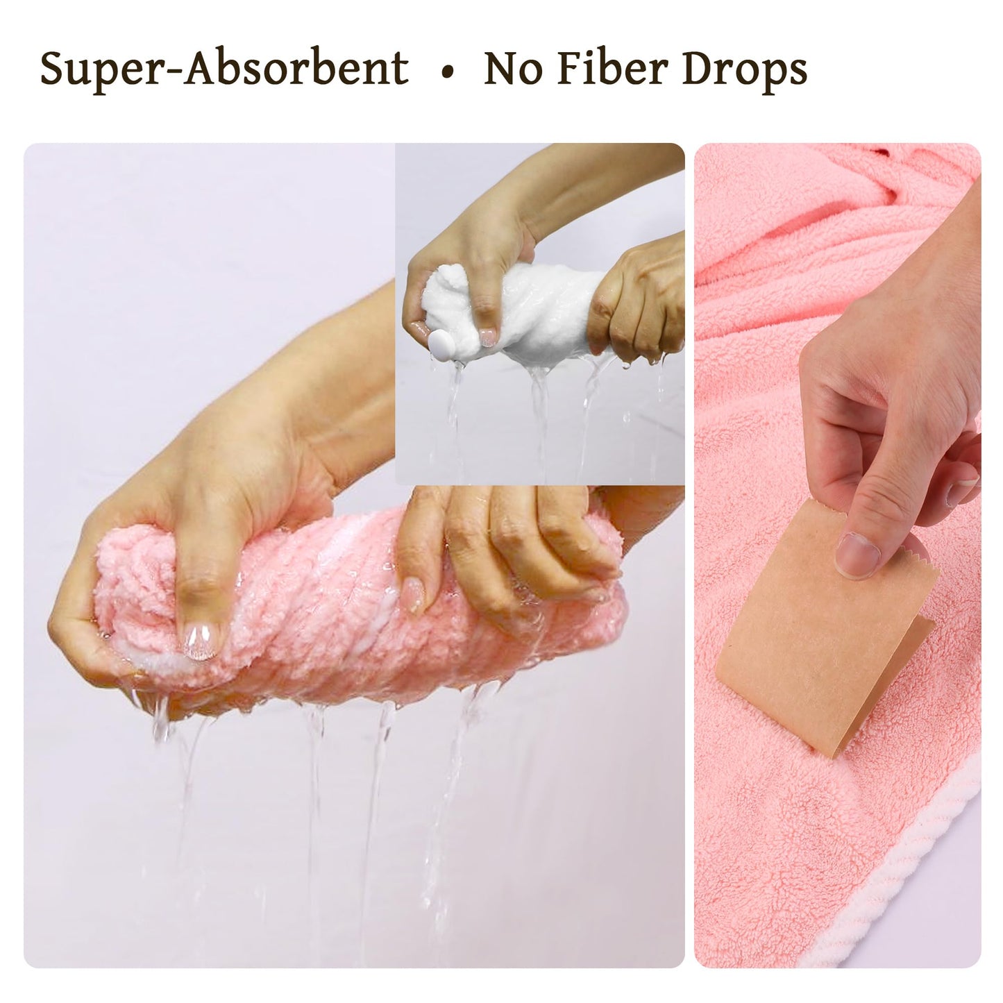 Towel Wrap Women Shower Robe Adjustable Closure Bathrobe with Hair Drying Towel & Spa Wraps